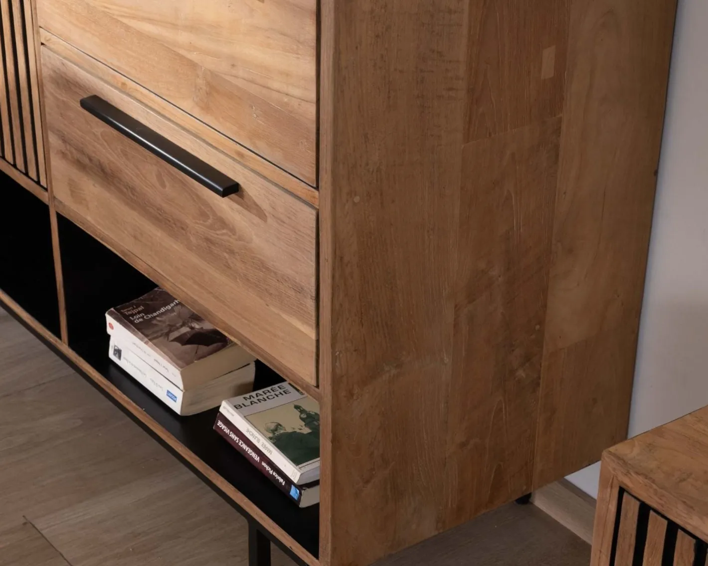 Outlet Vaisselier en teck recyclé "Opland" style rétro Vaisselier|Buffet Et Bahut