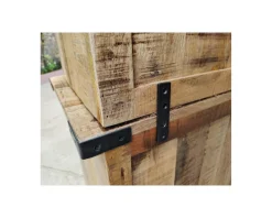 Hot Vaisselier industriel métal et bois portes coulissantes 2m