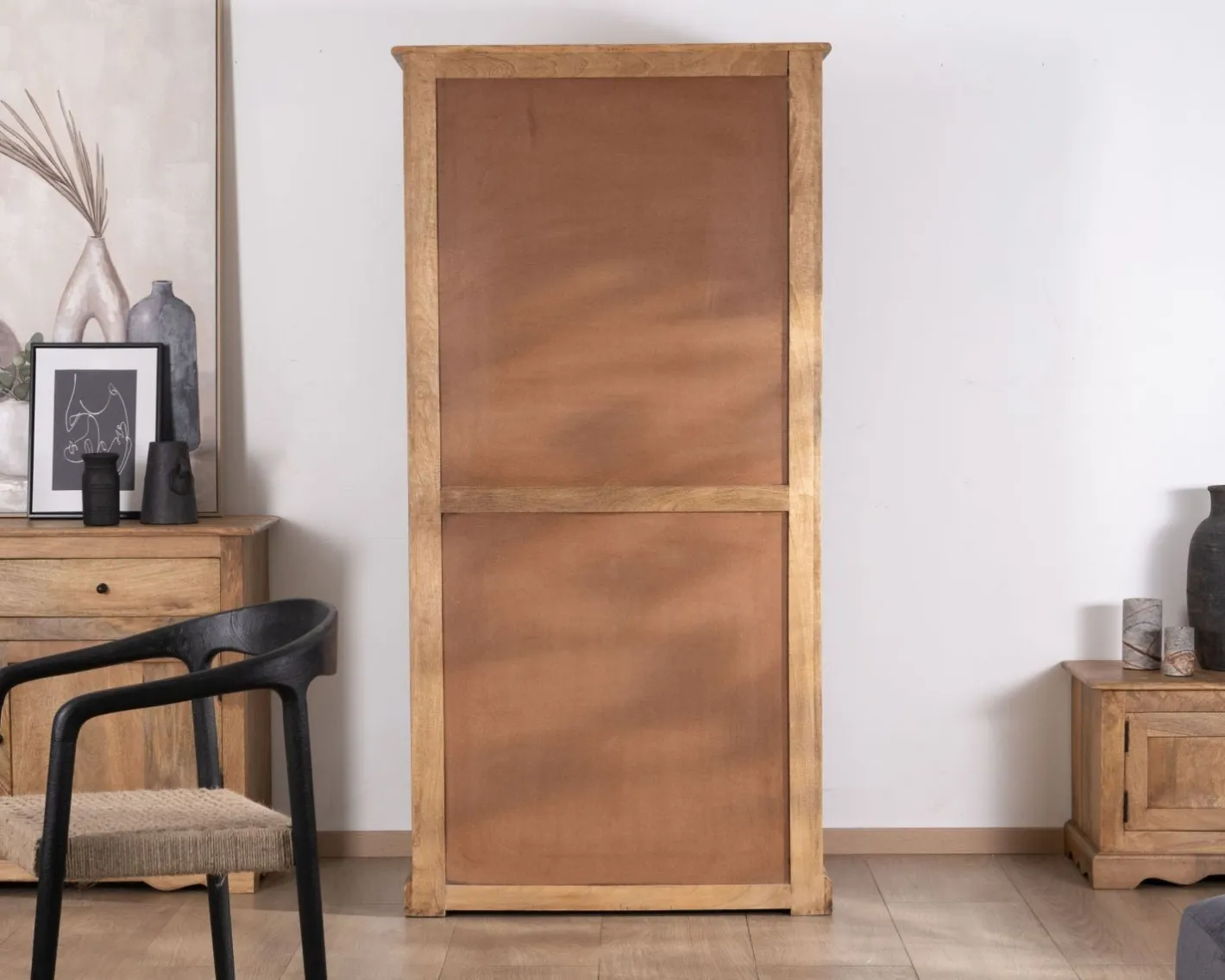 Hot Vaisselier style maison de campagne en manguier avec portes vitrées "Sarah" Vaisselier|Vitrine Et Argentier