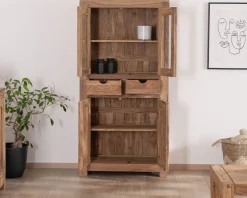 Best Vaisselier vitré en palissandre "Kalanohé" 4 portes et 2 tiroirs Vaisselier|Vitrine Et Argentier