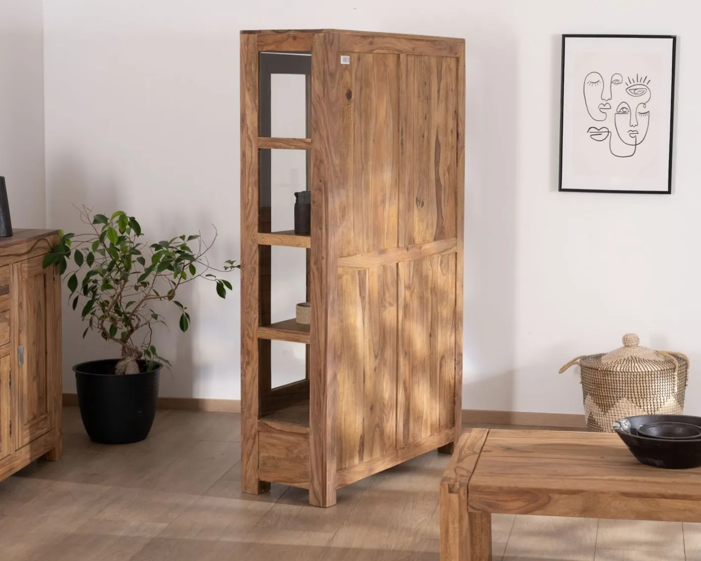 Best Vaisselier vitré en palissandre "Kalanohé" 4 portes et 2 tiroirs Vaisselier|Vitrine Et Argentier