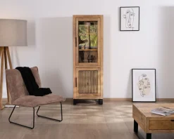 Best Vitrine 2 portes en manguier